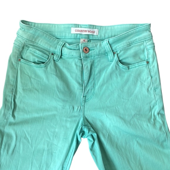 🔥HOST PICK🔥COUNTRY ROAD Sz10 Mint green Jeans - Picture 6 of 10